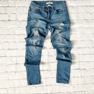 C’est Toi Denim Medium Wash Distressed Jeans